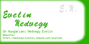 evelin medvegy business card